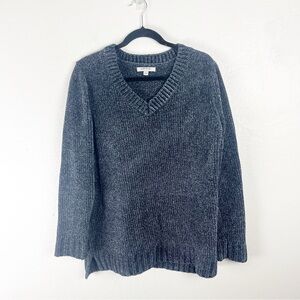 ORVIS Chenille Tunic V-Neck Long Sleeves Plus Cabin Cozy Pullover Sweater Large